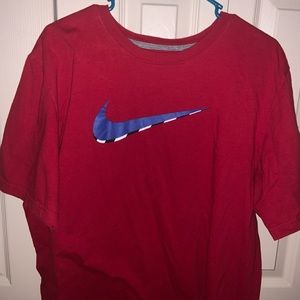 Red Nike shirt